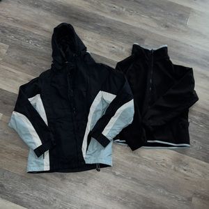 black white & blue Calvin Klein Performance 3 in 1 jacket size medium